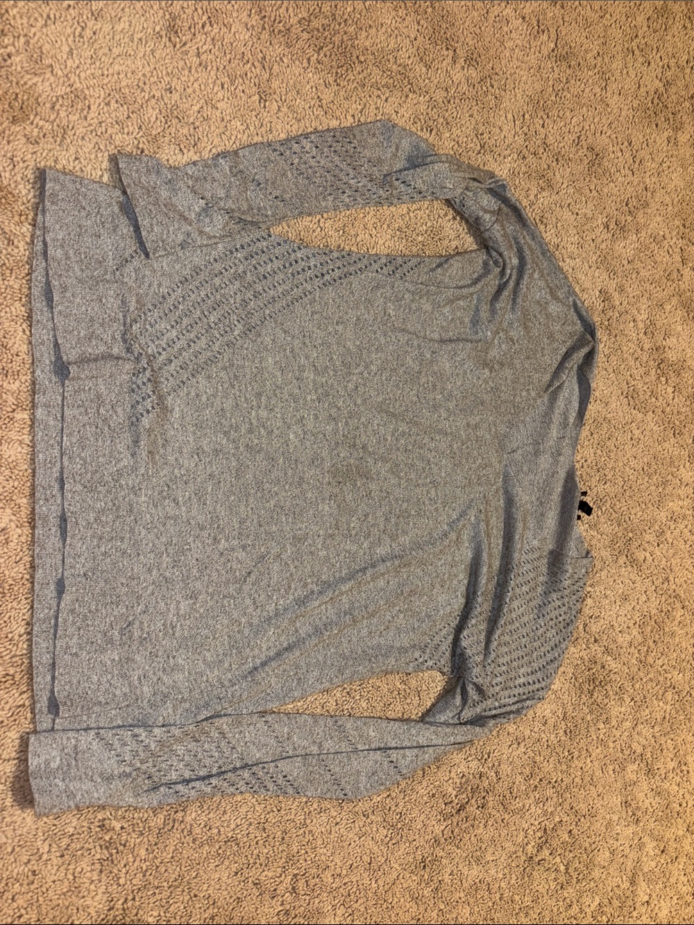 Express Women's V-Neck Sweater - Light Gray